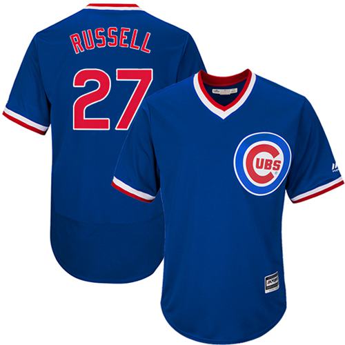 Cubs #27 Addison Russell Blue Flexbase Authentic Collection Cooperstown Stitched MLB Jersey - Click Image to Close